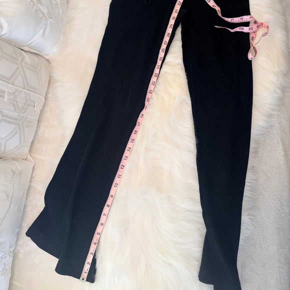 Guess Black Waffle Lounging Pants/Drawstring Waist - Picture 9 of 14